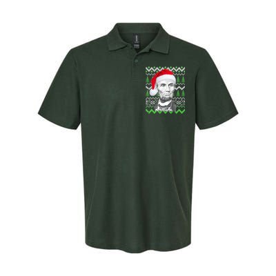 Abraham Lincoln Ugly Christmas Sweater Softstyle Adult Sport Polo