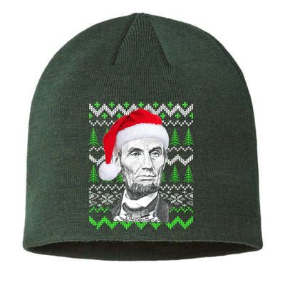 Abraham Lincoln Ugly Christmas Sweater Sustainable Beanie