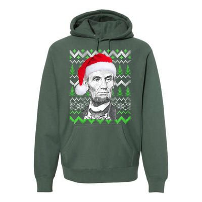 Abraham Lincoln Ugly Christmas Sweater Premium Hoodie