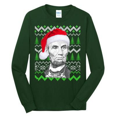 Abraham Lincoln Ugly Christmas Sweater Tall Long Sleeve T-Shirt