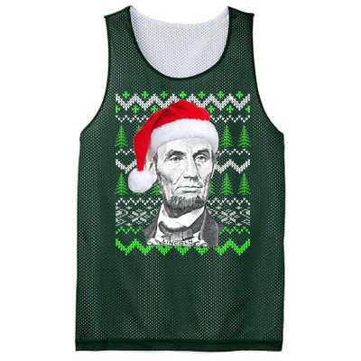 Abraham Lincoln Ugly Christmas Sweater Mesh Reversible Basketball Jersey Tank