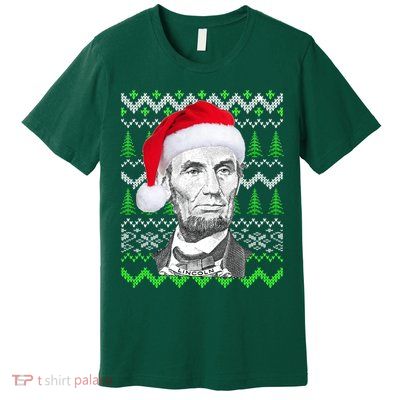 Abraham Lincoln Ugly Christmas Sweater Premium T-Shirt