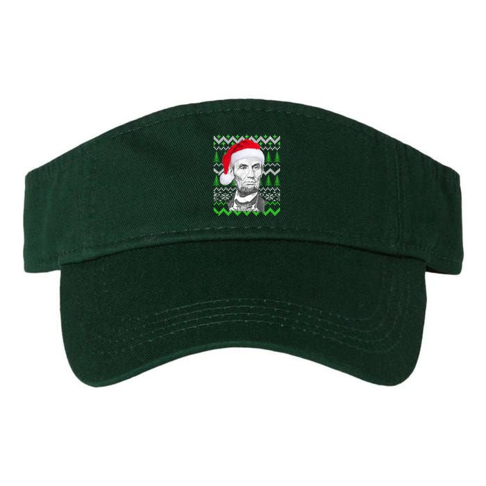 Abraham Lincoln Ugly Christmas Sweater Valucap Bio-Washed Visor