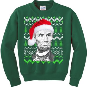 Abraham Lincoln Ugly Christmas Sweater Kids Sweatshirt