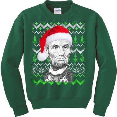 Abraham Lincoln Ugly Christmas Sweater Kids Sweatshirt