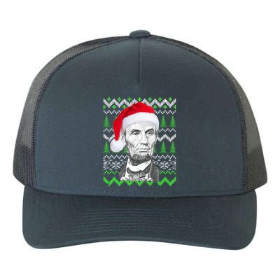 Abraham Lincoln Ugly Christmas Sweater Yupoong Adult 5-Panel Trucker Hat