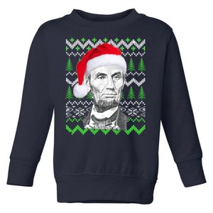 Abraham Lincoln Ugly Christmas Sweater Toddler Sweatshirt