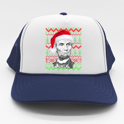 Abraham Lincoln Ugly Christmas Sweater Trucker Hat