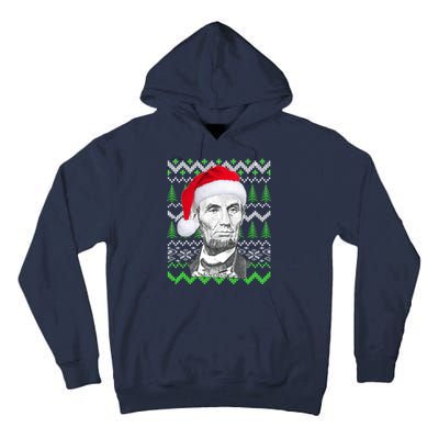 Abraham Lincoln Ugly Christmas Sweater Tall Hoodie