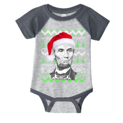 Abraham Lincoln Ugly Christmas Sweater Infant Baby Jersey Bodysuit