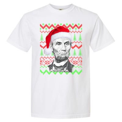 Abraham Lincoln Ugly Christmas Sweater Garment-Dyed Heavyweight T-Shirt