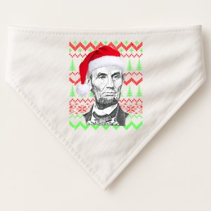 Abraham Lincoln Ugly Christmas Sweater USA-Made Doggie Bandana