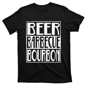 Alcohol Beer Smoke Grill Pork Barbeque Bourbon BBQ T-Shirt