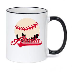 Atlanta Baseball Skyline Georgia Atlanta 11oz Black Color Changing Mug