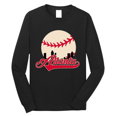 Atlanta Baseball Skyline Georgia Atlanta Long Sleeve Shirt