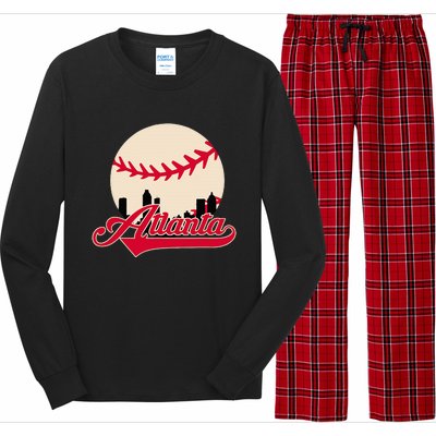 Atlanta Baseball Skyline Georgia Atlanta Long Sleeve Pajama Set