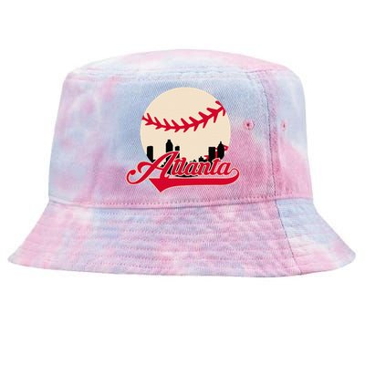 Atlanta Baseball Skyline Georgia Atlanta Tie-Dyed Bucket Hat