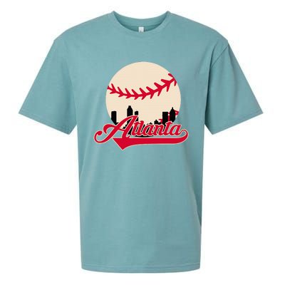 Atlanta Baseball Skyline Georgia Atlanta Sueded Cloud Jersey T-Shirt