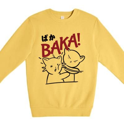 Anime Baka Slap Japan Anime Lover Gift Premium Crewneck Sweatshirt