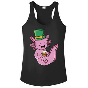 Axolotl Beer St Patrick's Day Ladies PosiCharge Competitor Racerback Tank