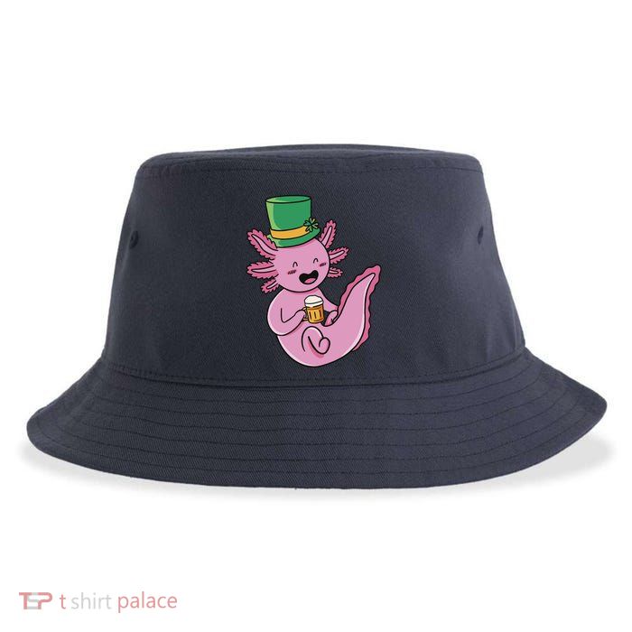 Axolotl Beer St Patrick's Day Sustainable Bucket Hat
