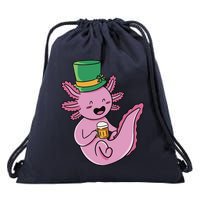 Axolotl Beer St Patrick's Day Drawstring Bag