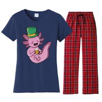 Axolotl Beer St Patrick's Day Women's Flannel Pajama Set