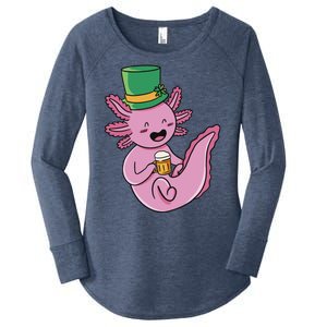 Axolotl Beer St Patrick's Day Women's Perfect Tri Tunic Long Sleeve Shirt