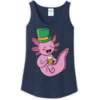 Axolotl Beer St Patrick's Day Ladies Essential Tank