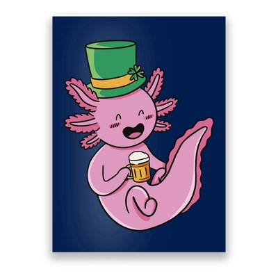 Axolotl Beer St Patrick's Day Poster