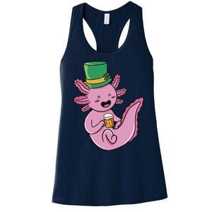 Axolotl Beer St Patrick's Day Women's Racerback Tank