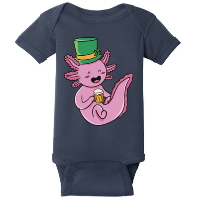 Axolotl Beer St Patrick's Day Baby Bodysuit