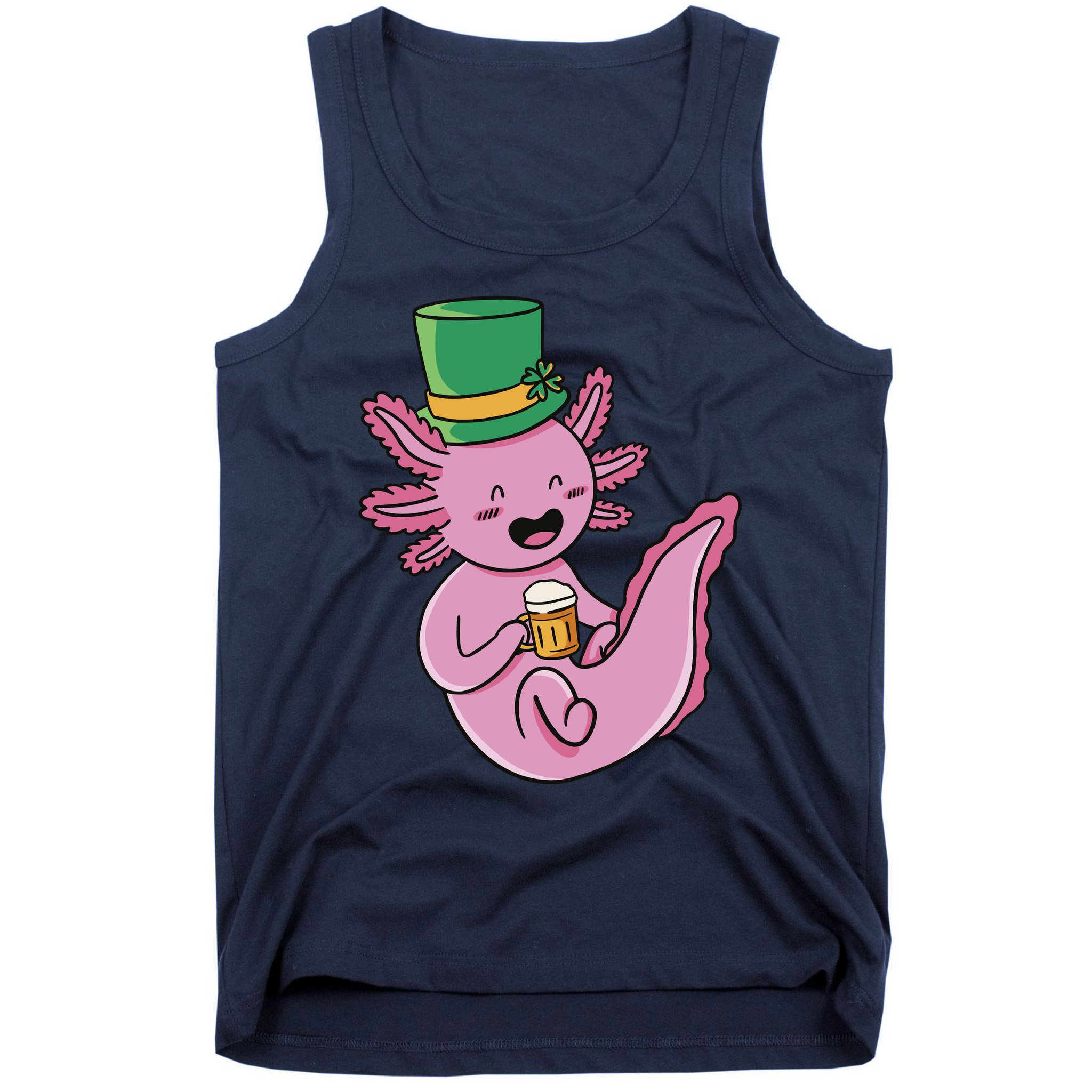 Axolotl Beer St Patrick's Day Tank Top