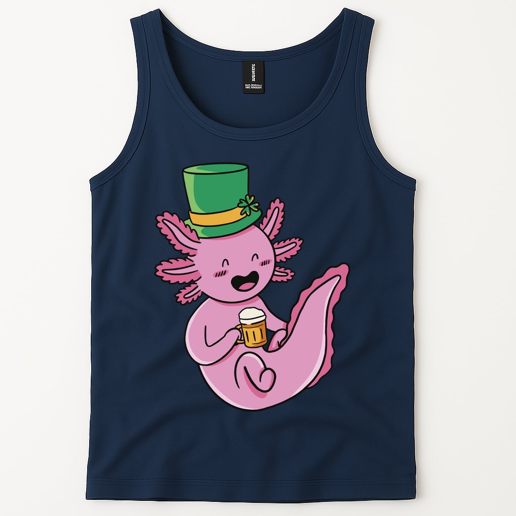 Axolotl Beer St Patrick's Day Tank Top