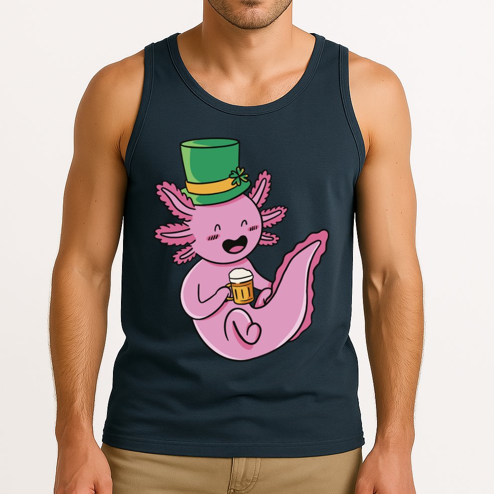 Axolotl Beer St Patrick's Day Tank Top