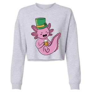 Axolotl Beer St Patrick's Day Cropped Pullover Crew