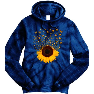 Adorable Butterfly Sunflower Tie Dye Hoodie