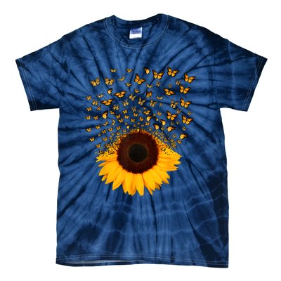 Adorable Butterfly Sunflower Tie-Dye T-Shirt