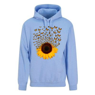 Adorable Butterfly Sunflower Unisex Surf Hoodie