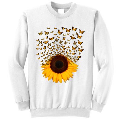 Adorable Butterfly Sunflower Sweatshirt