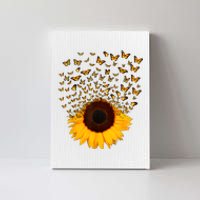 Adorable Butterfly Sunflower Canvas