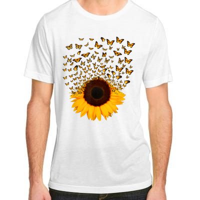 Adorable Butterfly Sunflower Adult ChromaSoft Performance T-Shirt