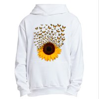 Adorable Butterfly Sunflower Urban Pullover Hoodie