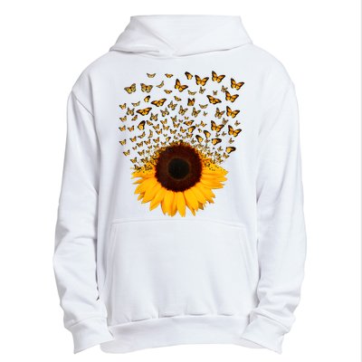 Adorable Butterfly Sunflower Urban Pullover Hoodie