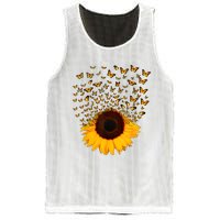 Adorable Butterfly Sunflower Mesh Reversible Basketball Jersey Tank