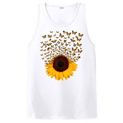 Adorable Butterfly Sunflower PosiCharge Competitor Tank