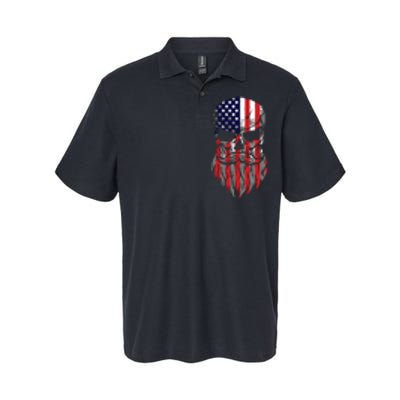 American Beard Skull Softstyle Adult Sport Polo