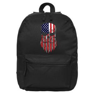 American Beard Skull 16 in Basic Backpack