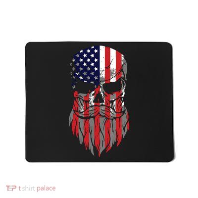 American Beard Skull Mousepad