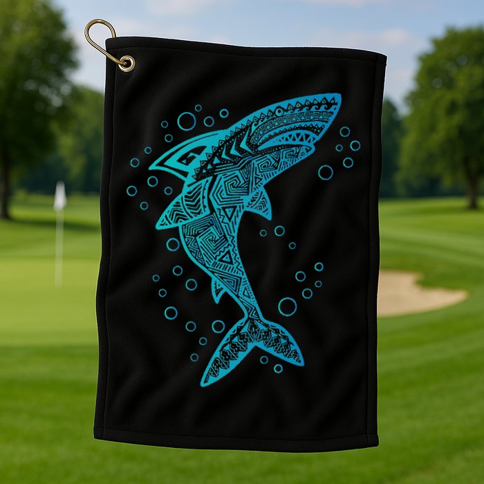 AQUA BOHO SHARK Golf Towel